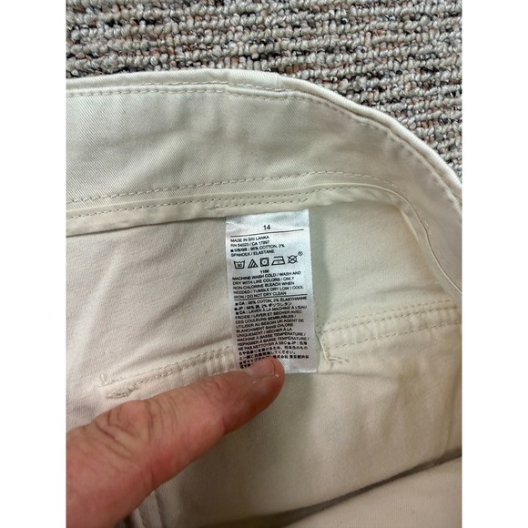 Banana Republic Womens Chino Parachute Pants 14 Beige Wide Leg Adjustable NWOT - Picture 14 of 15